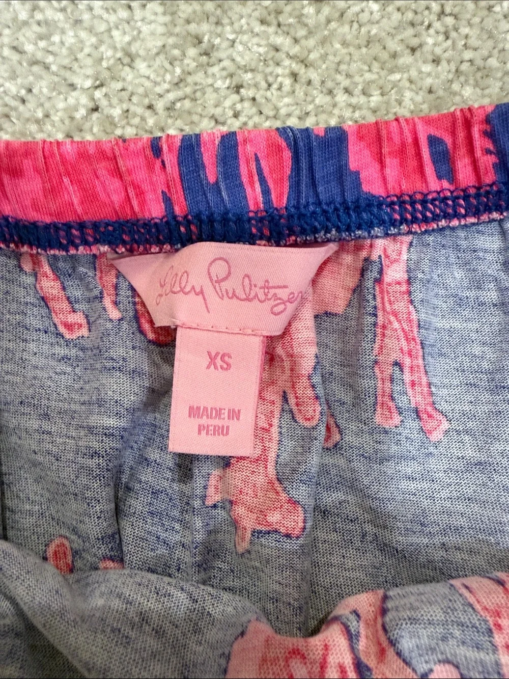 Lilly Pulitzer Purple/Blue and Pink Strapless Giraffe-Print Dress - Picture 2 of 2
